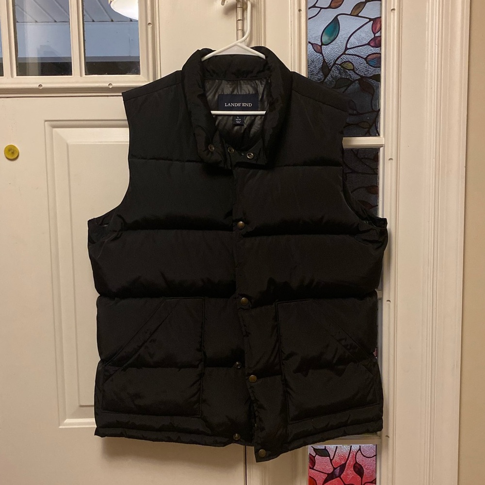 Lands’ End Puffer Vest Black